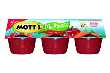 Healthy nut free school snack, Motts Medleys applesauce pack