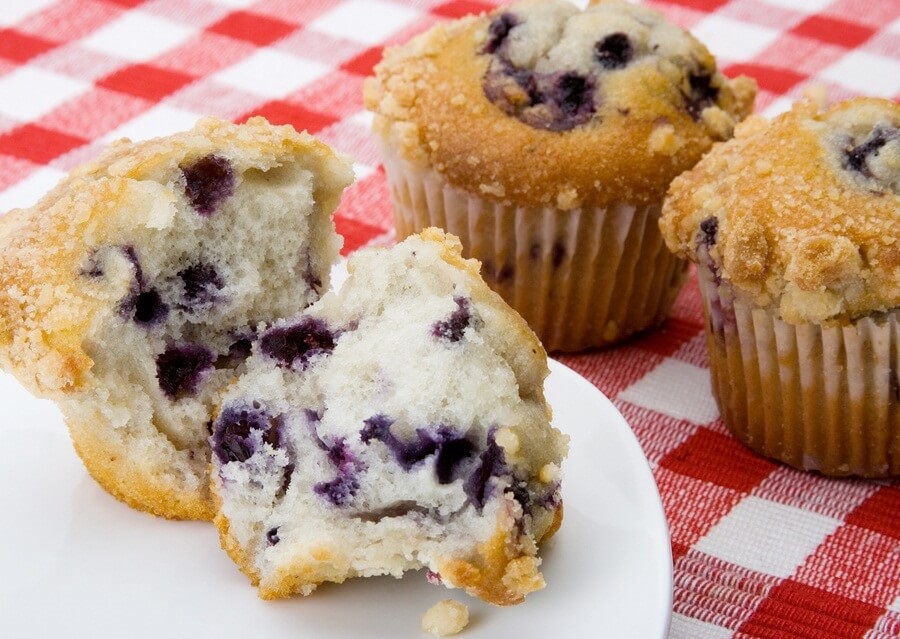 Fresh blueberry muffins