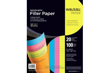 Astrobrights Ruled Filler Paper