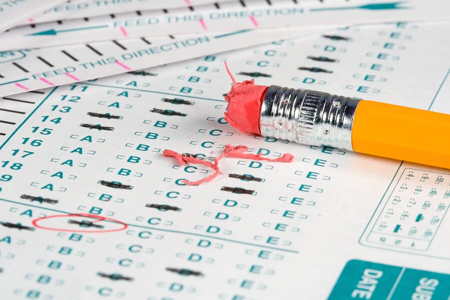End of School Year, graded scantron exam or standardized test