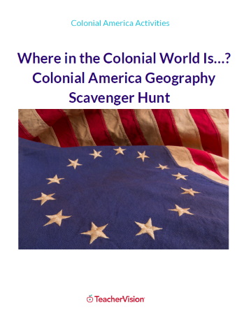 Colonial America Geography Scavenger Hunt