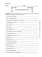 Savvy September Sentences
