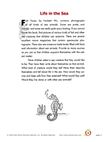 Life in the Sea