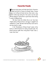 Favorite Foods Activity