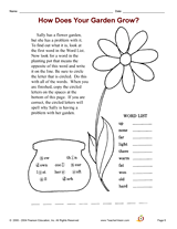 How Does Your Garden Grow? Antonyms