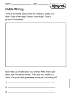 Science and Language Arts: Riddle Writing