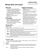 Mixing Soils and Liquid