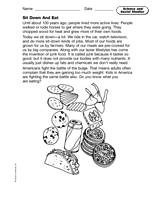 Science and Social Studies: Sit Down and Eat