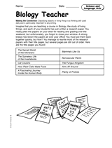 Science and Language Arts: Biology Teacher