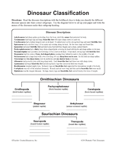 Dinosaur Classification