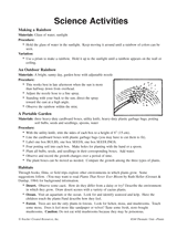 Plant and Rainbow Science Activities