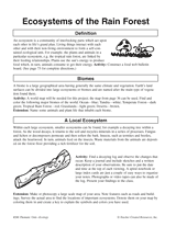 Ecosystems of the Rain Forest