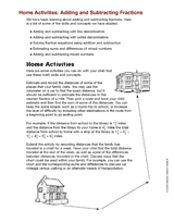 Home Activities: Adding and Subtracting Fractions