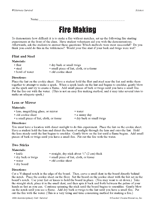 Fire Making