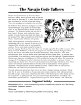 The Navajo Code Talkers
