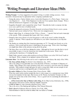 Writing Prompts and Literature Ideas: 1960s