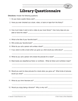 Library Questionnaire