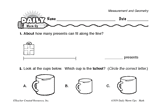 Math Warm-Up 107 for Gr. 1 & 2: Measurement & Geometry