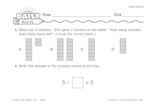 Math Warm-Up 54 for Gr. 1 & 2: Operations