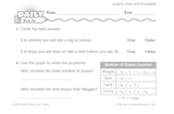 Math Warm-Up 174 for Gr. 1 & 2: Graphs, Data & Probability
