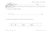 Math Warm-Up 238 for Gr. 1 & 2: Algebra, Patterns & Functions