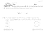 Math Warm-Up 104 for Gr. 3 & 4: Operations