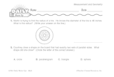 Math Warm-Up 122 for Gr. 5 & 6: Measurement & Geometry