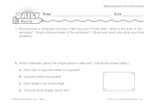 Math Warm-Up 152 for Gr. 5 & 6: Measurement & Geometry