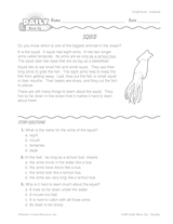 Nonfiction Reading Warm-Up: Squid