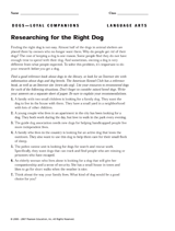 Researching the Right Dog