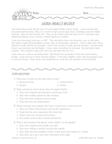 Laura Ingalls Wilder Biography: A Reading Warm-Up