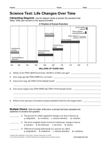 Science Test: Life Changes over Time