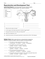Life Science Test: Reproduction and Development