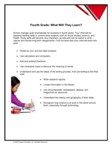Parent Handout: What Children Learn in Fourth Grade