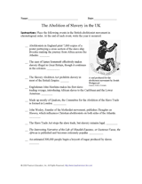 Abolition of Slavery in the UK