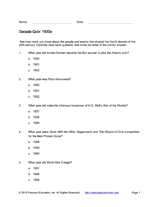 Decade Quiz: 1930s