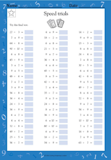 Multiplication & Division Speed Trials (Grade 4)