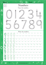 Trace the Numbers 0-9