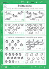 Subtracting Animals & Fruit