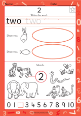 Write the Word "Two"