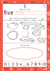 Write the Word "Five"