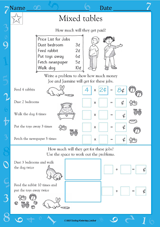 Mixed Tables: Money for Chores