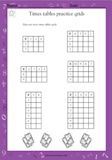 Times Tables Practice Grids II (Grade 5)