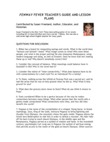 Fenway Fever Teacher's Guide and Lesson Plans