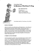 Curriculum Guide to In Memory of Gorfman T. Frog