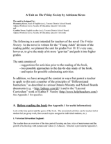The Friday Society Unit Study