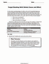 Target Reading Skill: Relate Cause and Effect